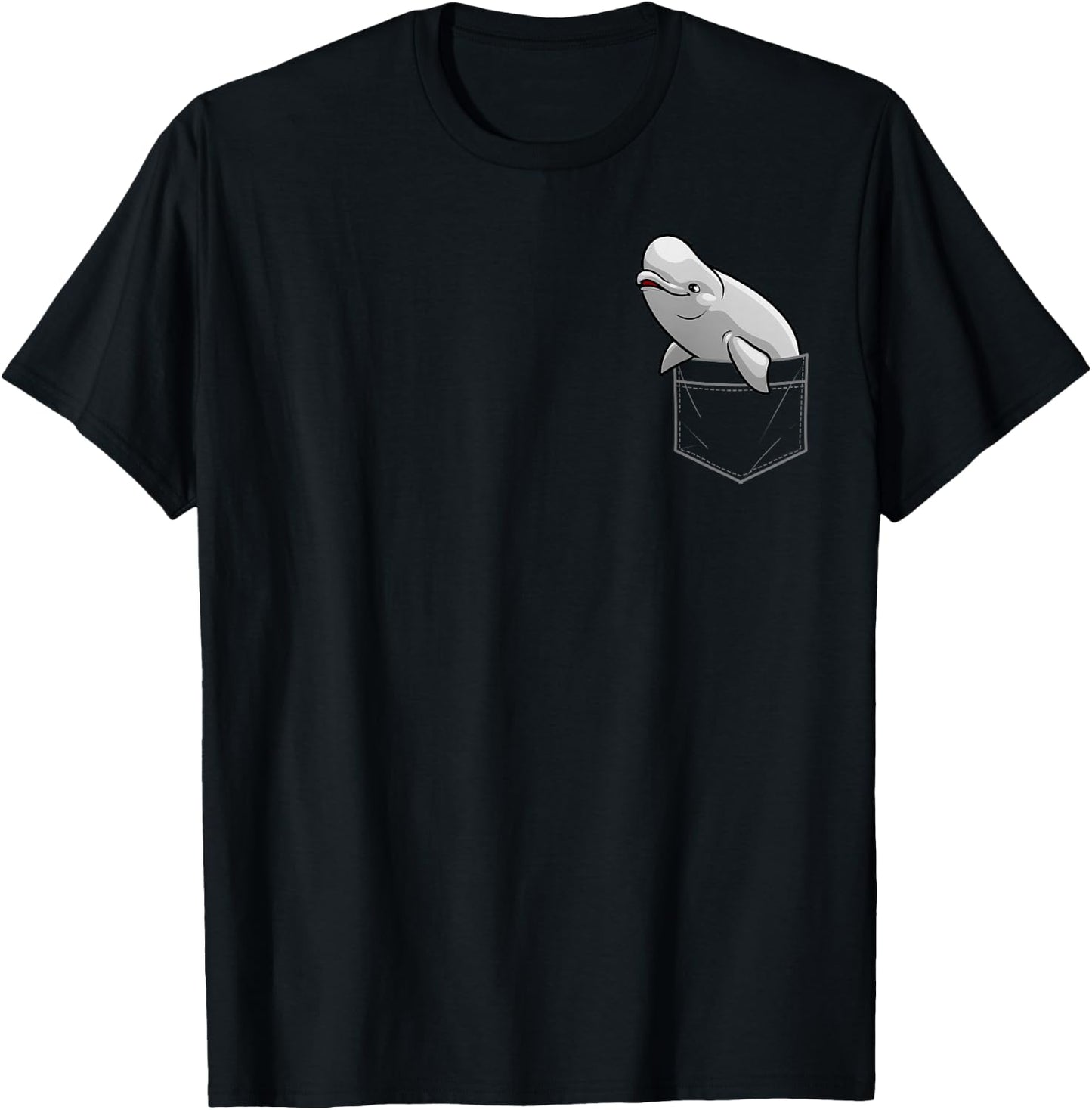 Cute Beluga Whale Art Women Kids Beluga Whale Lover T-Shirt - T-Shirt | Black