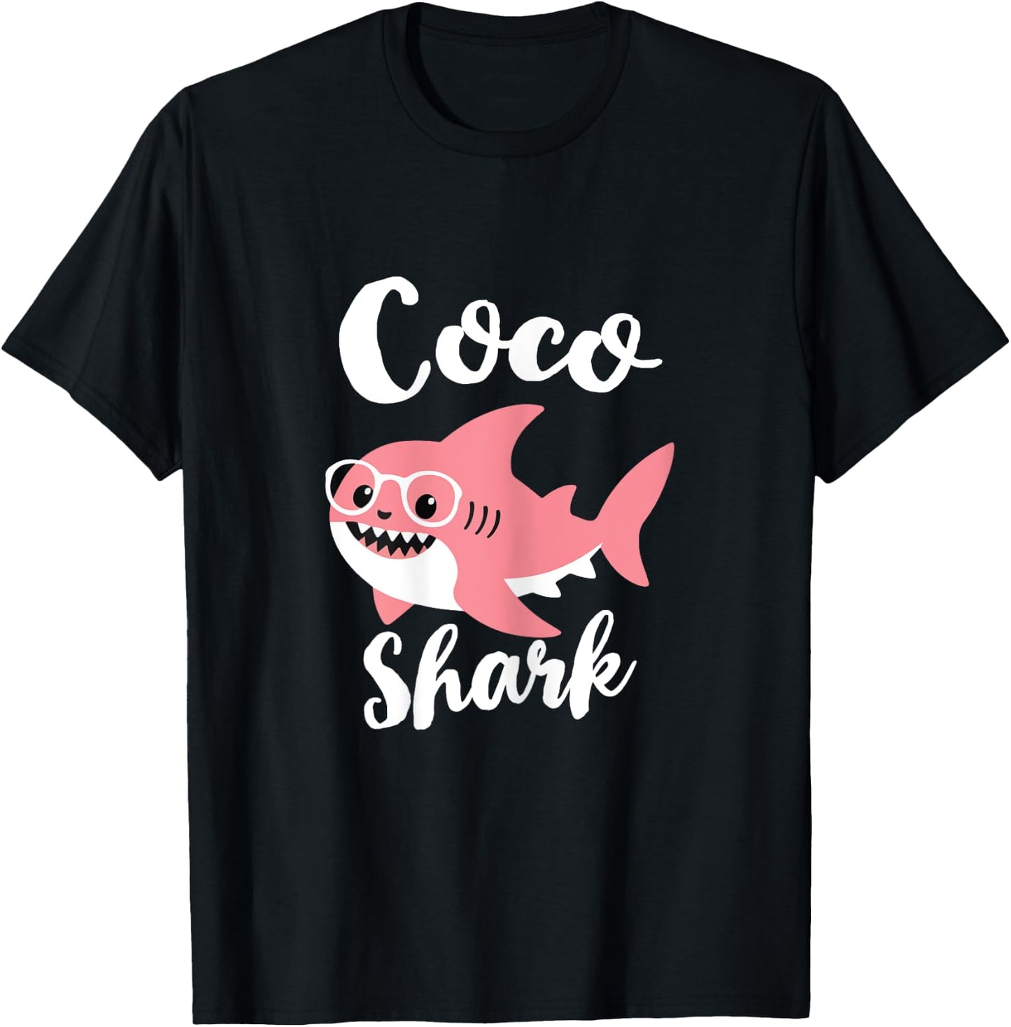 Coco Shark Mother's Day Grandma Funny T-Shirt - T-Shirt | Black