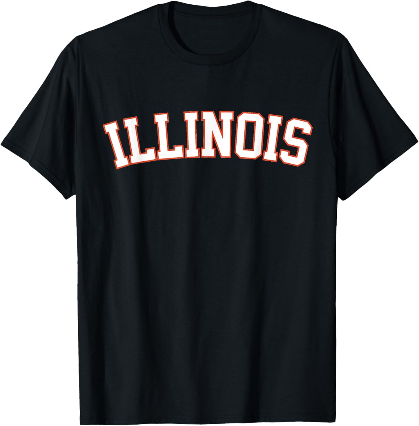 Retro Illinois Vintage Illinois Orange Blue Throwback IL T-Shirt - T-Shirt | Black