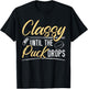 Classy Until The Puck Drops Hockey Stick Sport Lover T-Shirt - T-Shirt | Black
