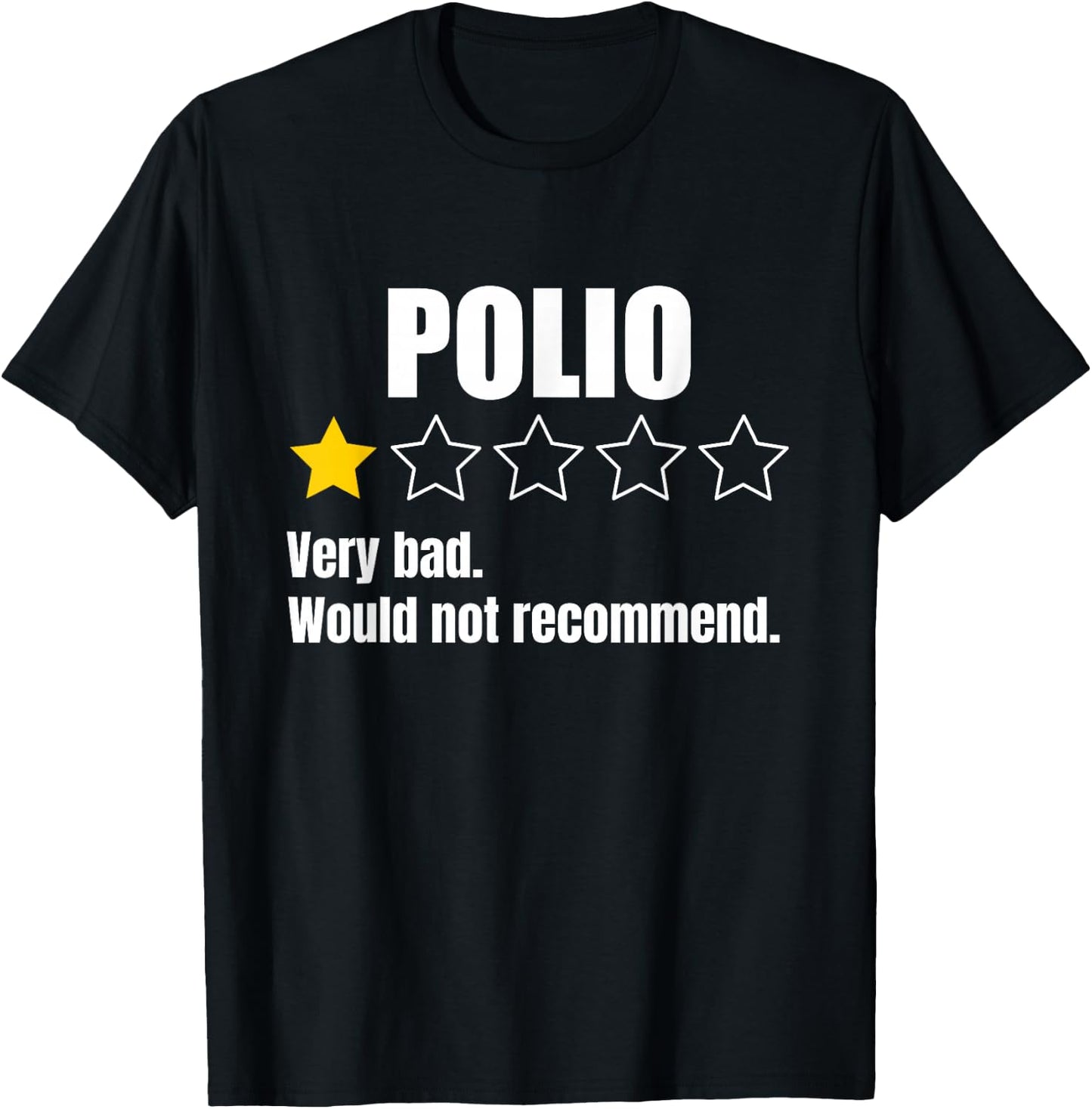 Polio Awareness Warrior Support T-Shirt - T-Shirt | Black