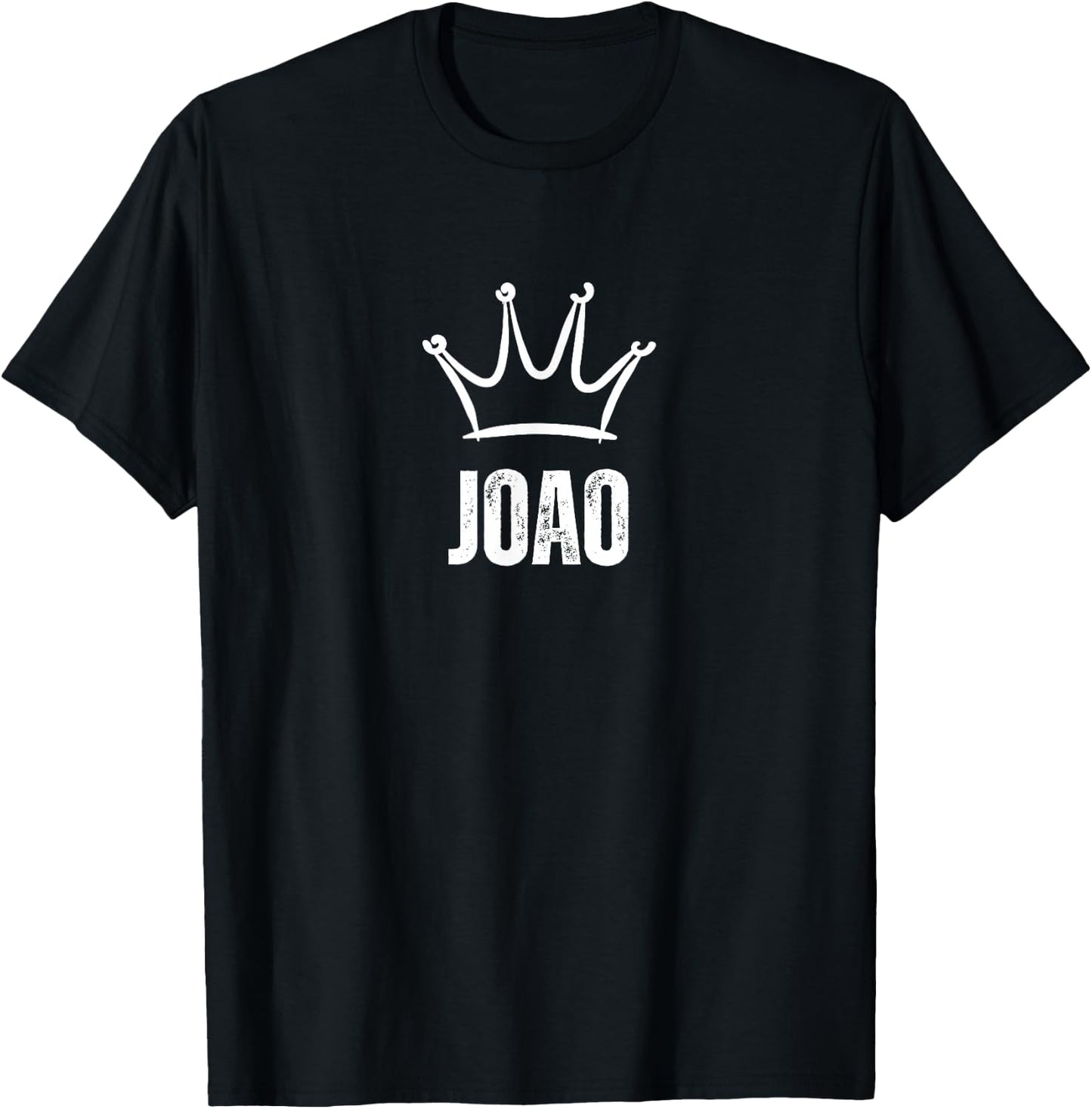 King Joao Crown - Custom First Name Birthday #1 Winner T-Shirt - T-Shirt | Black