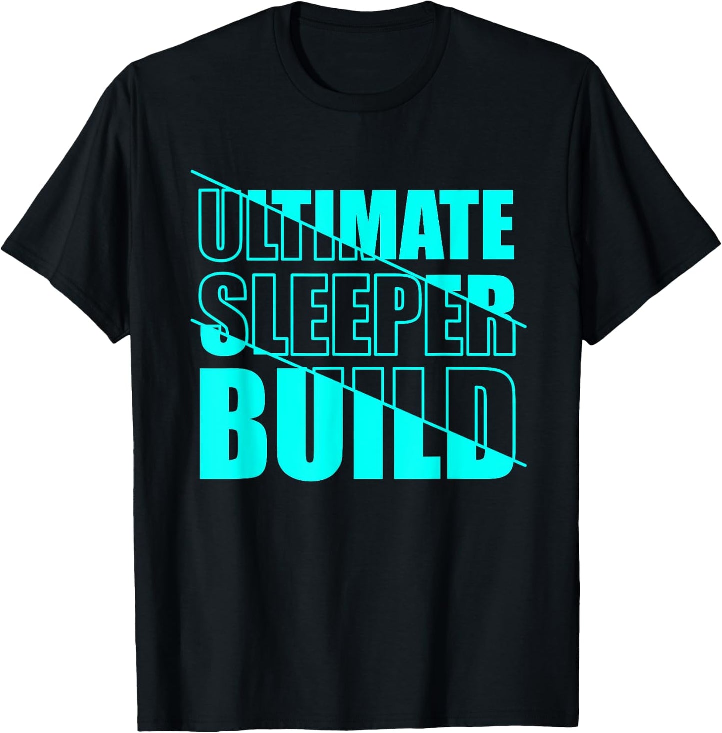 Skinny strong gym athlete ultimate sleeper build T-Shirt - T-Shirt | Black