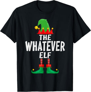 The Whatever Elf Matching Family Christmas T-Shirt - T-Shirt | Black