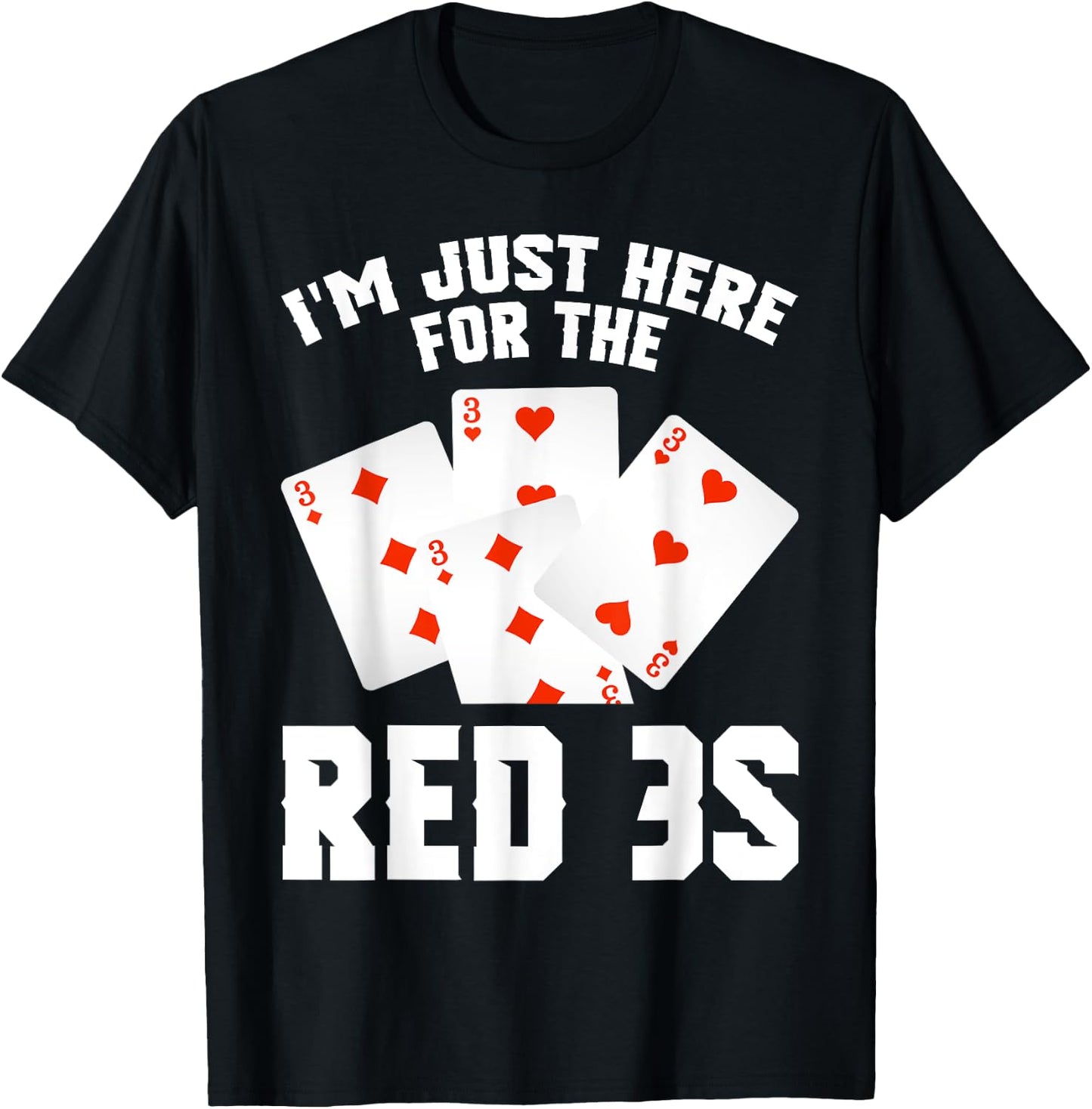 Canasta Red 3s Card Holder Score Playing Cards Team Canasta T-Shirt - T-Shirt | Black
