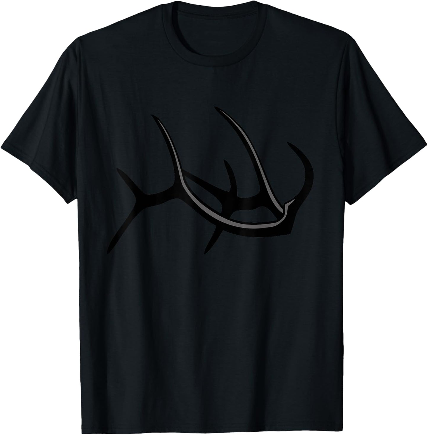 Outdoor Antlers Elk Deer T-Shirt - T-Shirt | Black