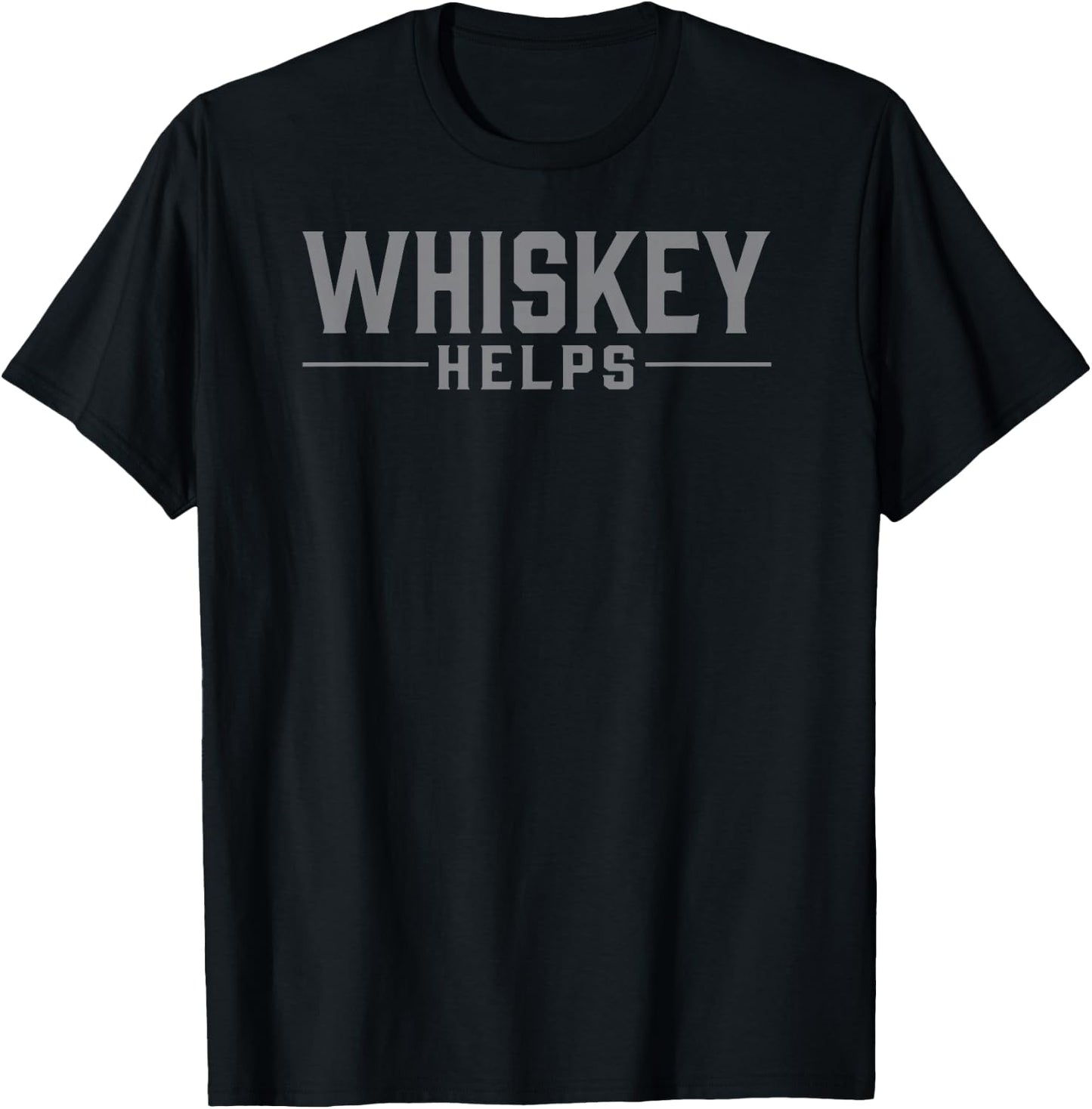 Whiskey Helps American Classic Nights T-Shirt - T-Shirt | Black