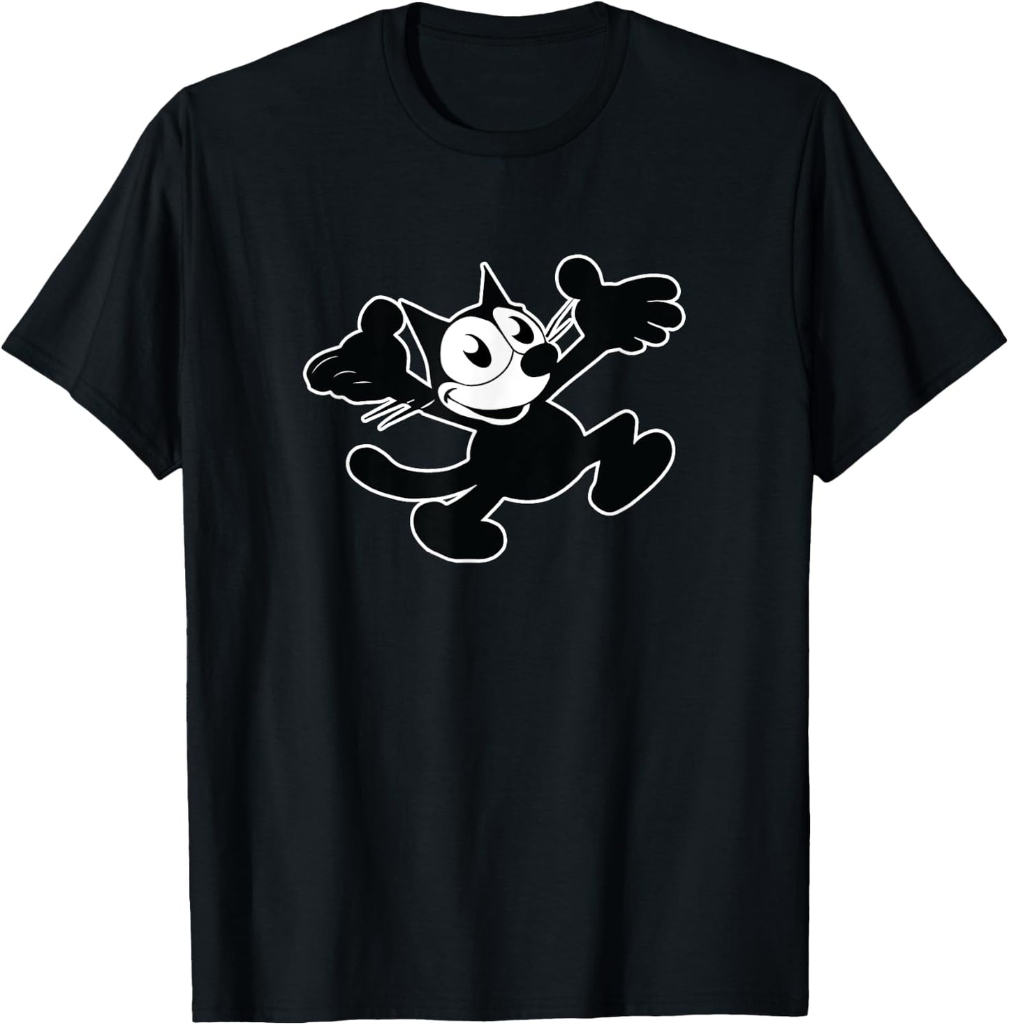 Felix Super Retro Cartoon Cat Big Hug Cartoon Vintage T-Shirt - T-Shirt | Black