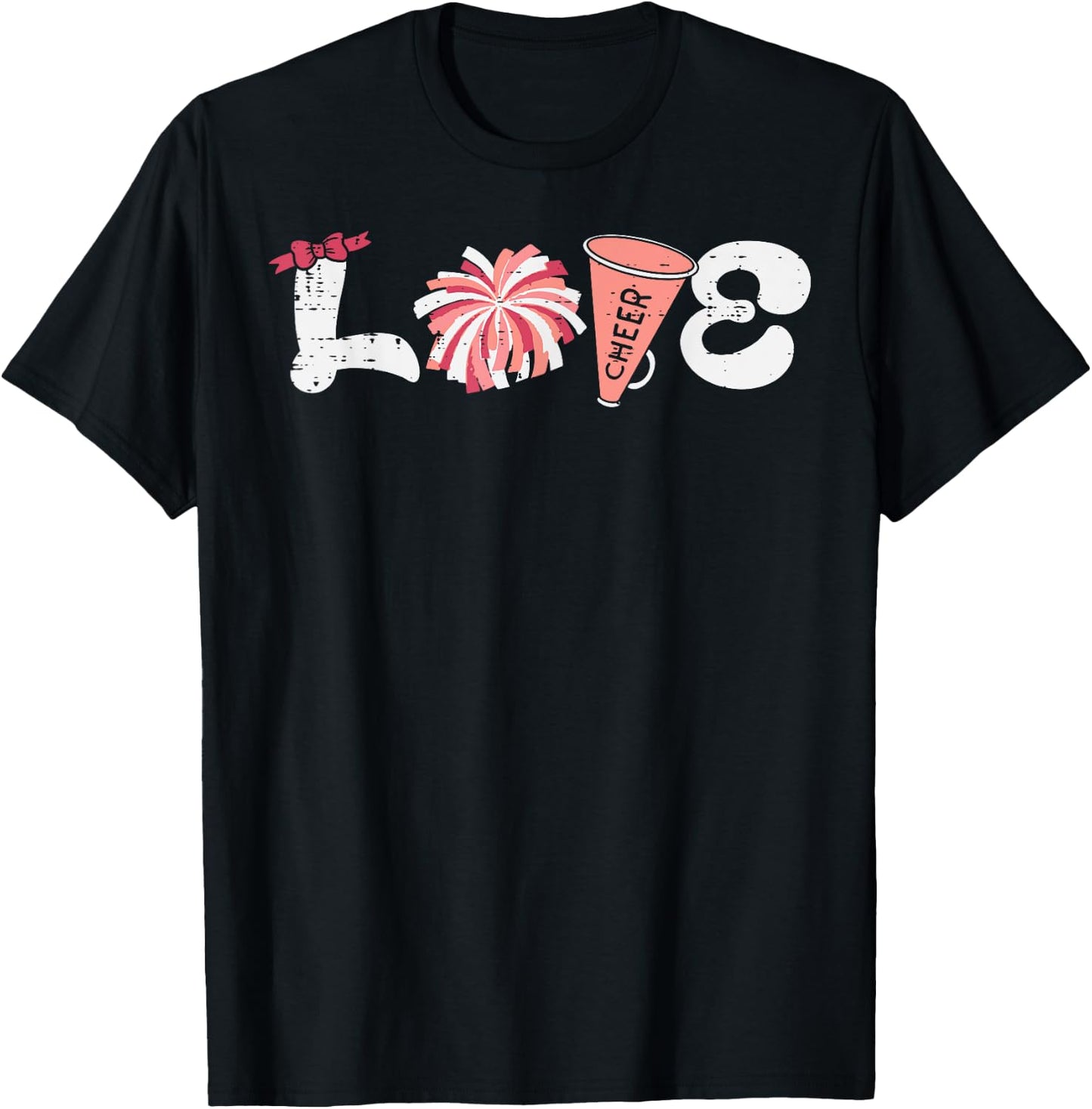 Cheerleader Love Cheerleading Cheer Squad Women Girls Kids T-Shirt - T-Shirt | Black