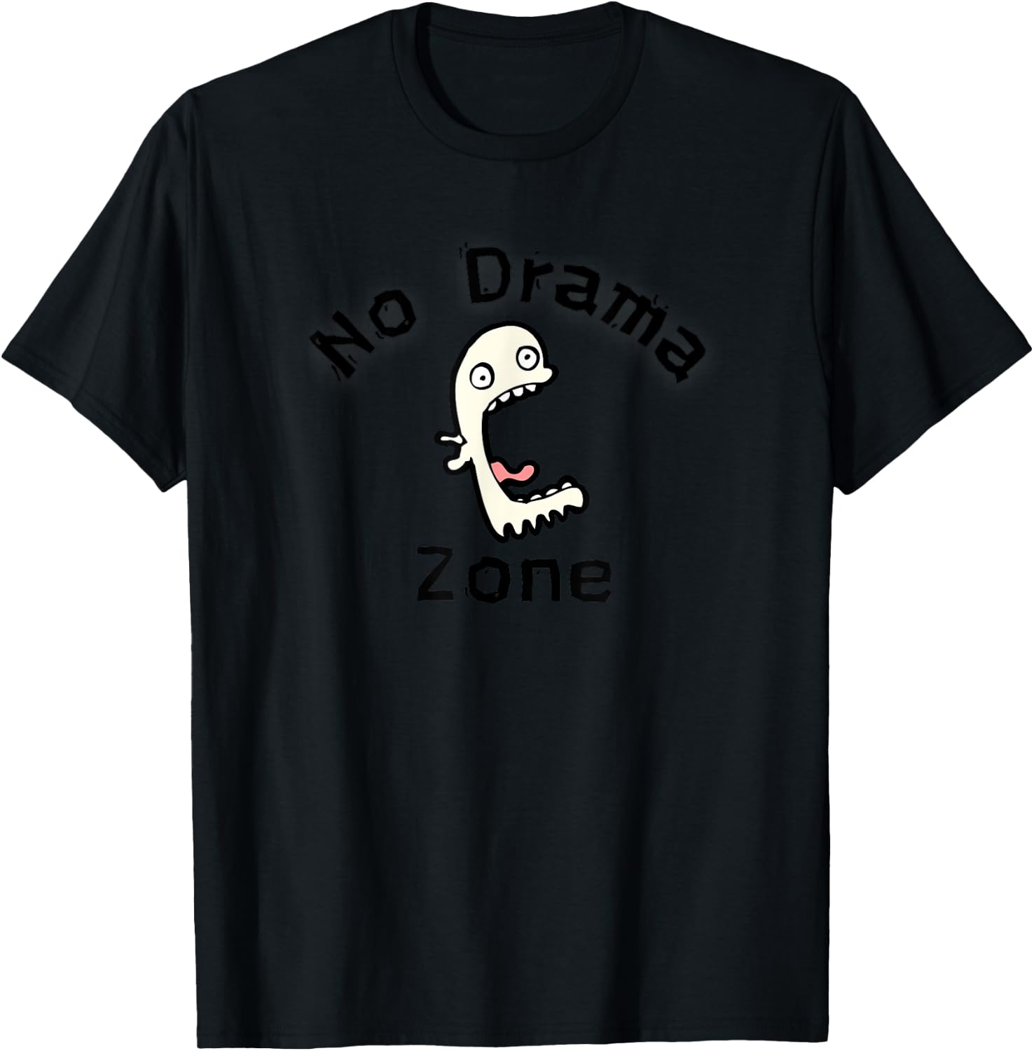 No Drama Zone Funny & Informative Drama Free Please T-Shirt - T-Shirt | Black