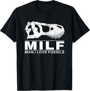 Man I love Fossils Tyrannosaurus Rex T-Shirt - T-Shirt | Black