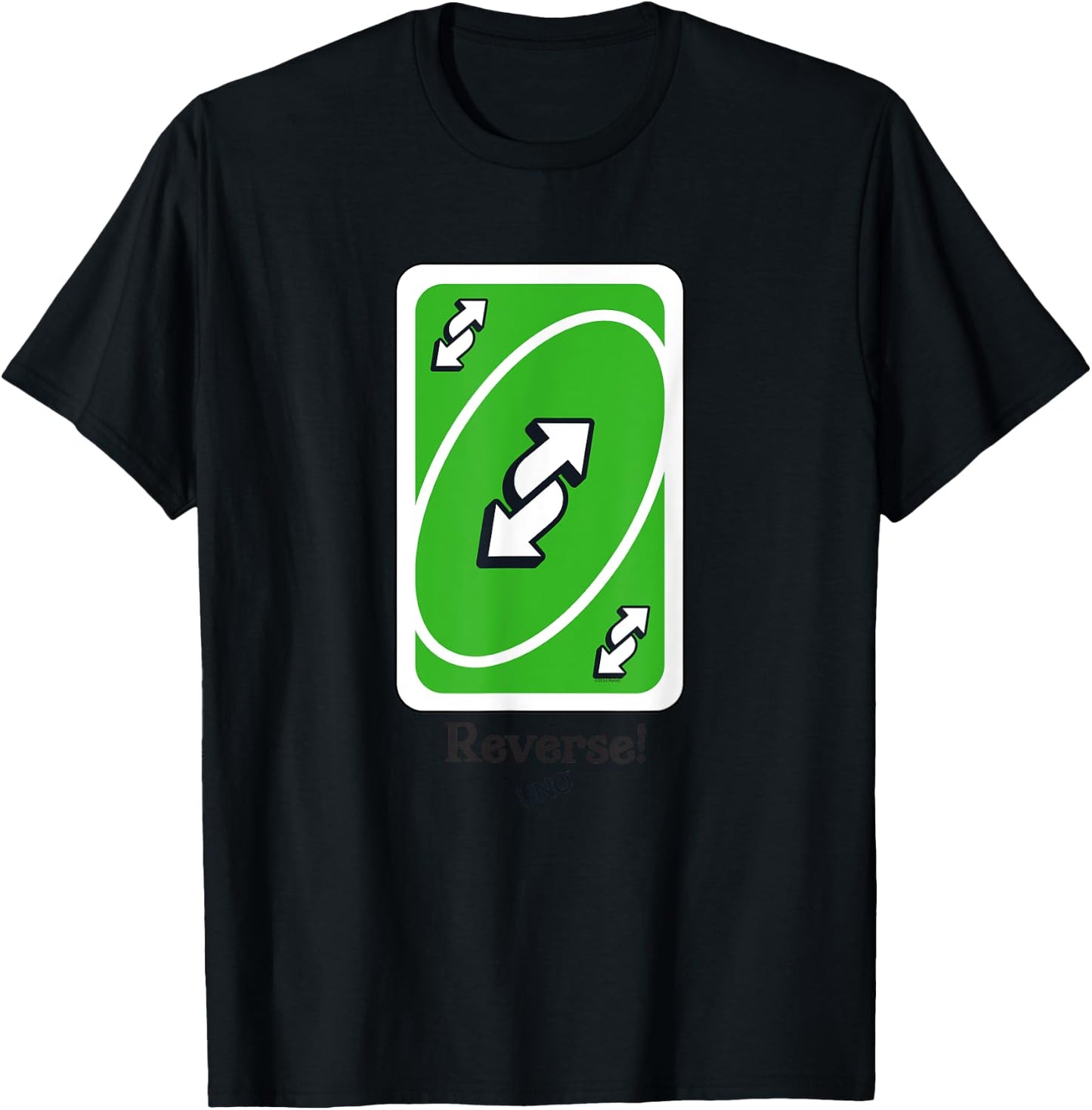 UNO - Green Reverse Card T-Shirt - T-Shirt | Black