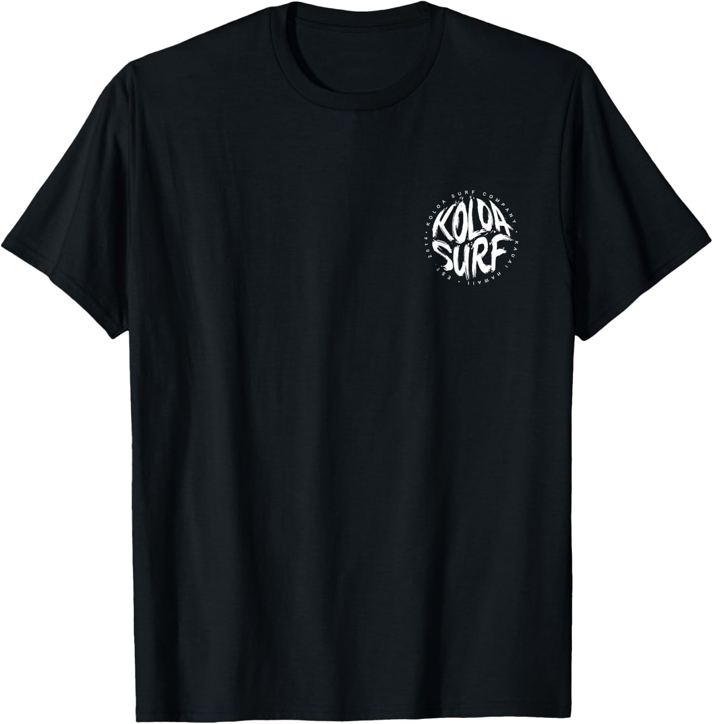 Koloa Surf White Brush Logo Lightweight, Graphic T-Shirt - T-Shirt | Black