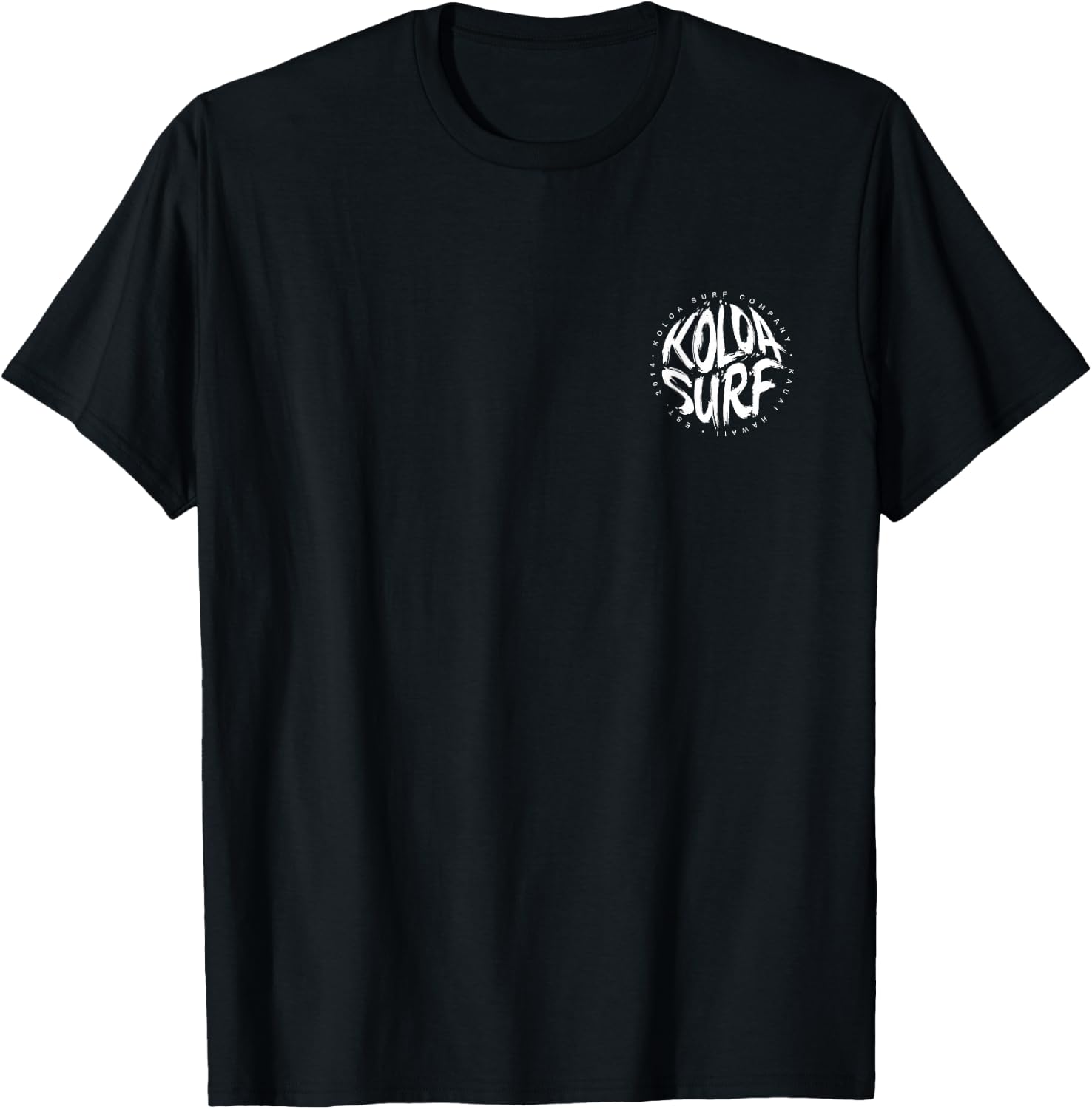 Koloa Surf White Brush Logo Lightweight, Graphic T-Shirt - T-Shirt | Black