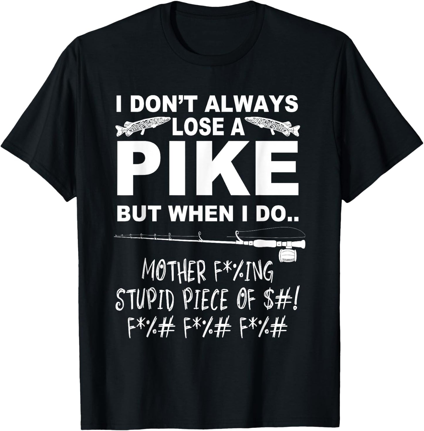Pike Fishing - Youth Black Small Modern Northern Pike Fishing T-Shirt - T-Shirt | Black