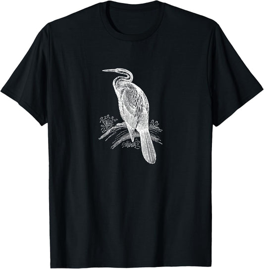 Anhinga Snake Bird Darter Bird Anhinga Cormorant T-Shirt - T-Shirt | Black