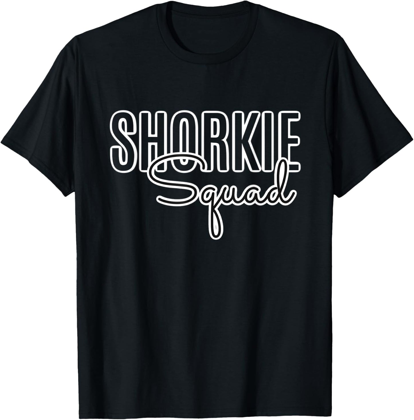 Shorkie Dog Lover Gifts Pet Owner Mama Dad Shorkie Squad Men Women Kids T-Shirt - T-Shirt | Black