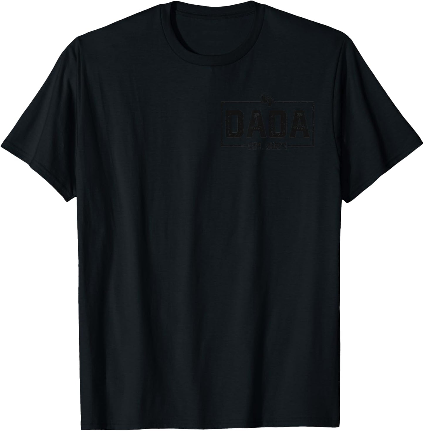 Dada Est. 2024 Dada 2024 Logo New Dad Fathers Day T-Shirt - T-Shirt | Black