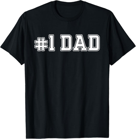 #1 Dad Best Dad Father's Day Number One Dad T-Shirt - T-Shirt | Black