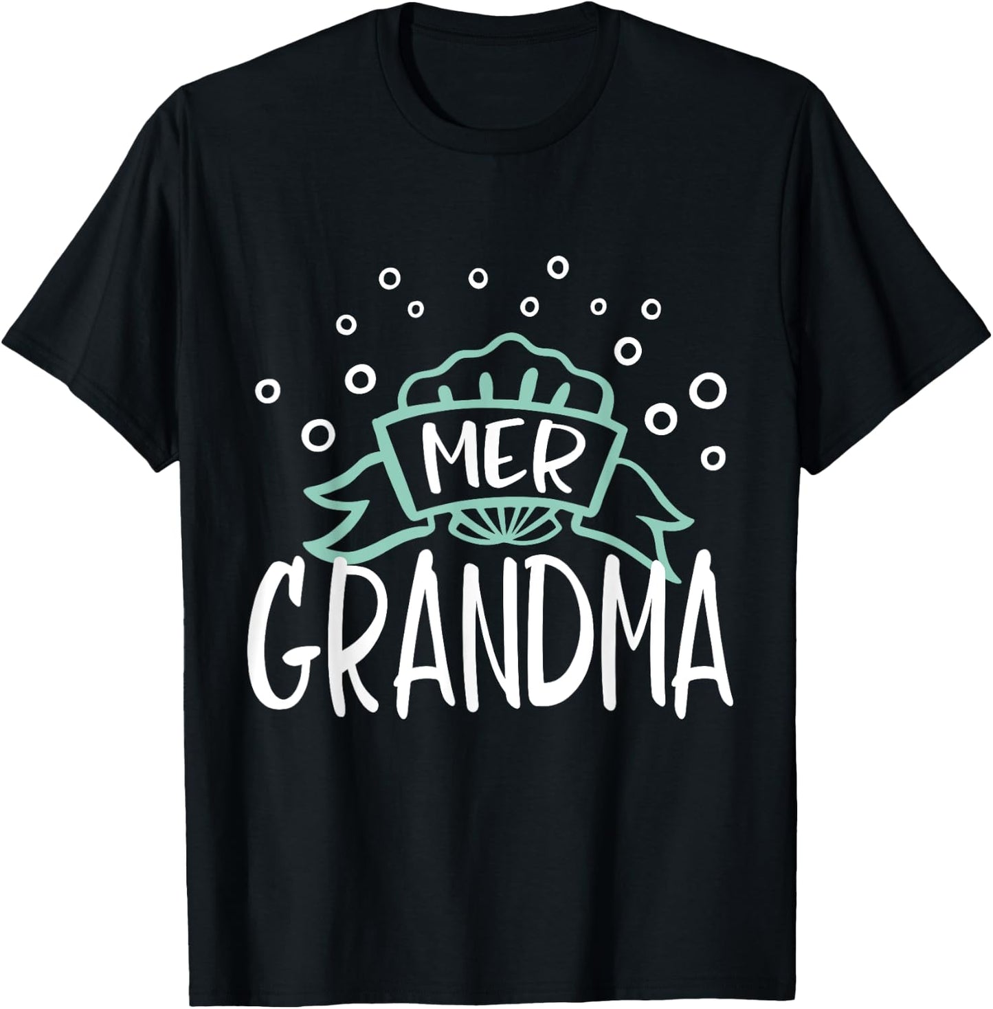 Mer Grandma Mermaid Matching Family T-Shirt - T-Shirt | Black