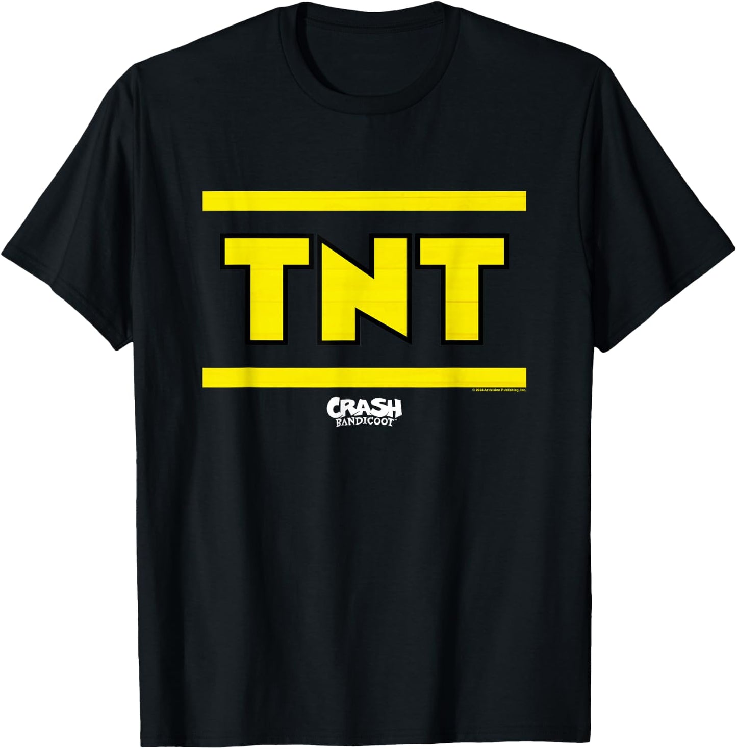 Crash Bandicoot TNT Box Big Chest Logo T-Shirt - T-Shirt | Black