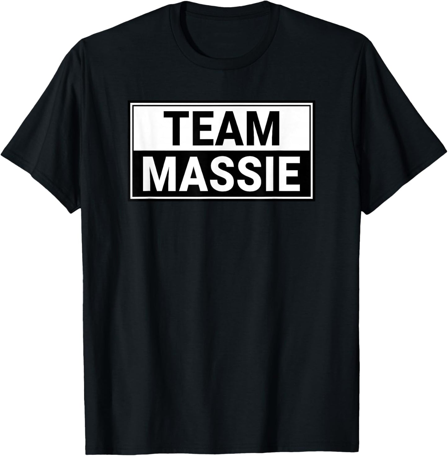 Team Massie - I Stand With True American Thomas Massie T-Shirt - T-Shirt | Black