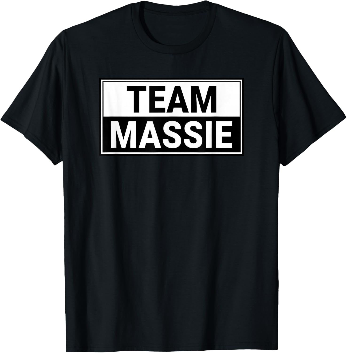 Team Massie - I Stand With True American Thomas Massie T-Shirt - T-Shirt | Black