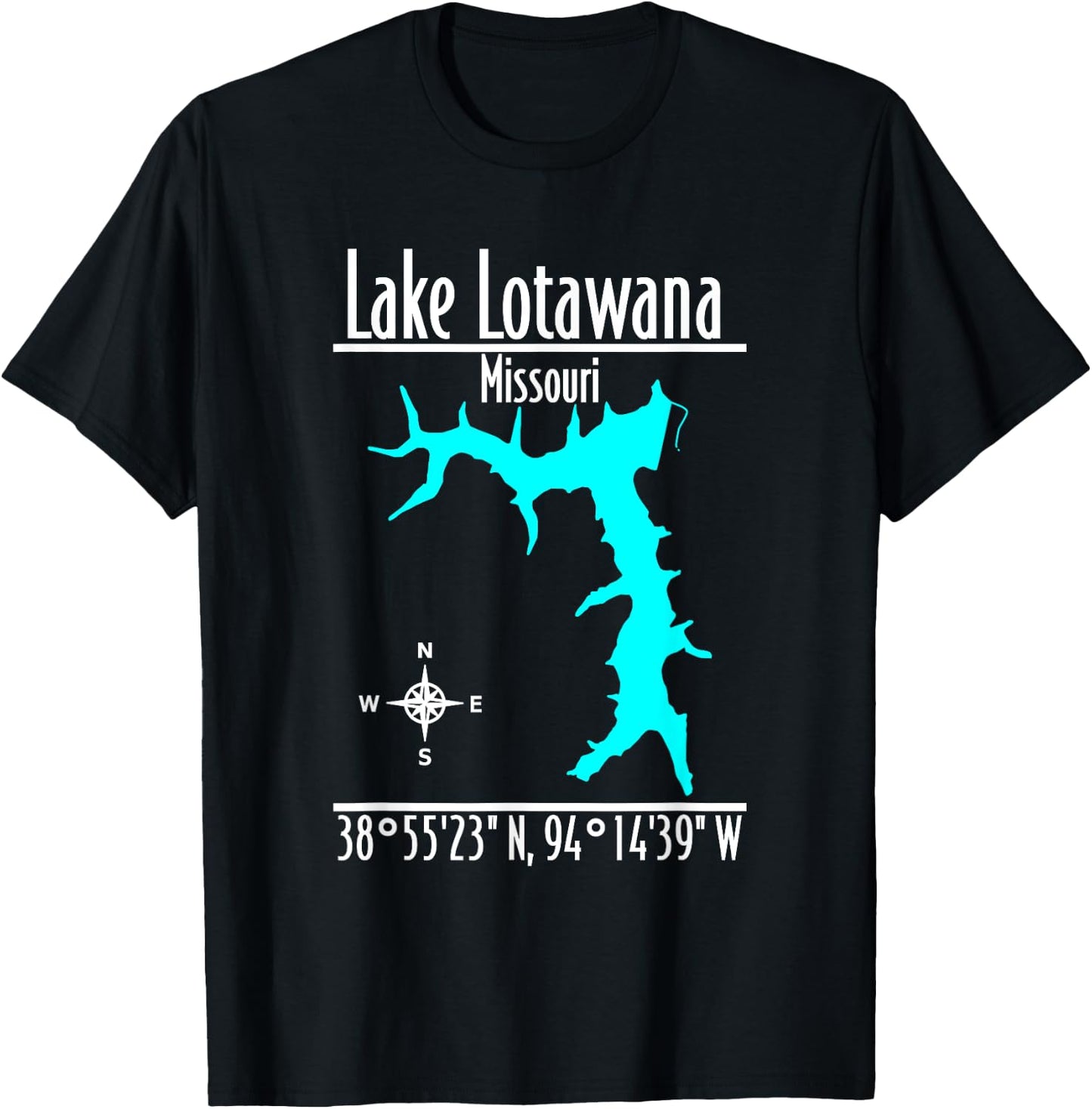 Modern Lake Lotawana, Missouri T-Shirt - T-Shirt | Black