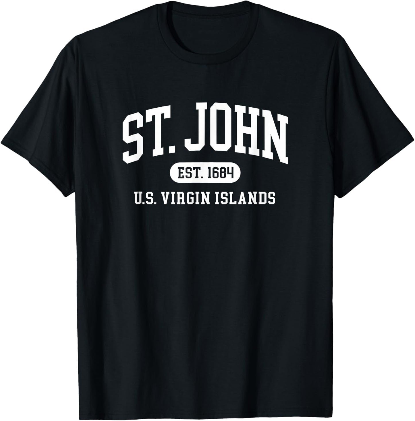 Vintage St John USVI Souvenir Throwback Retro T-Shirt - T-Shirt | Black