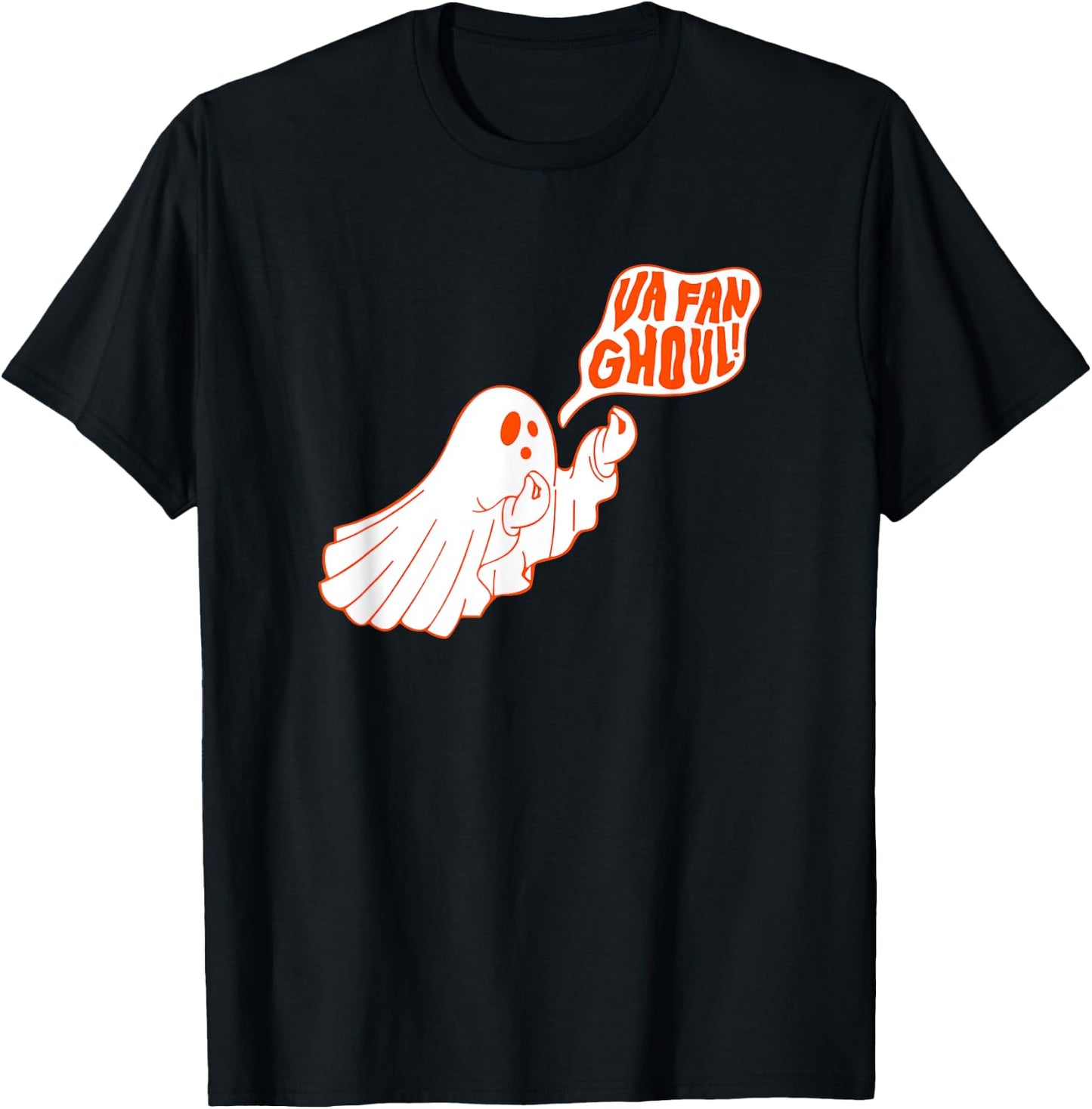 Va Fan Ghoul, Italian Ghost, Ghoul, Halloween Funny T-Shirt - T-Shirt | Black