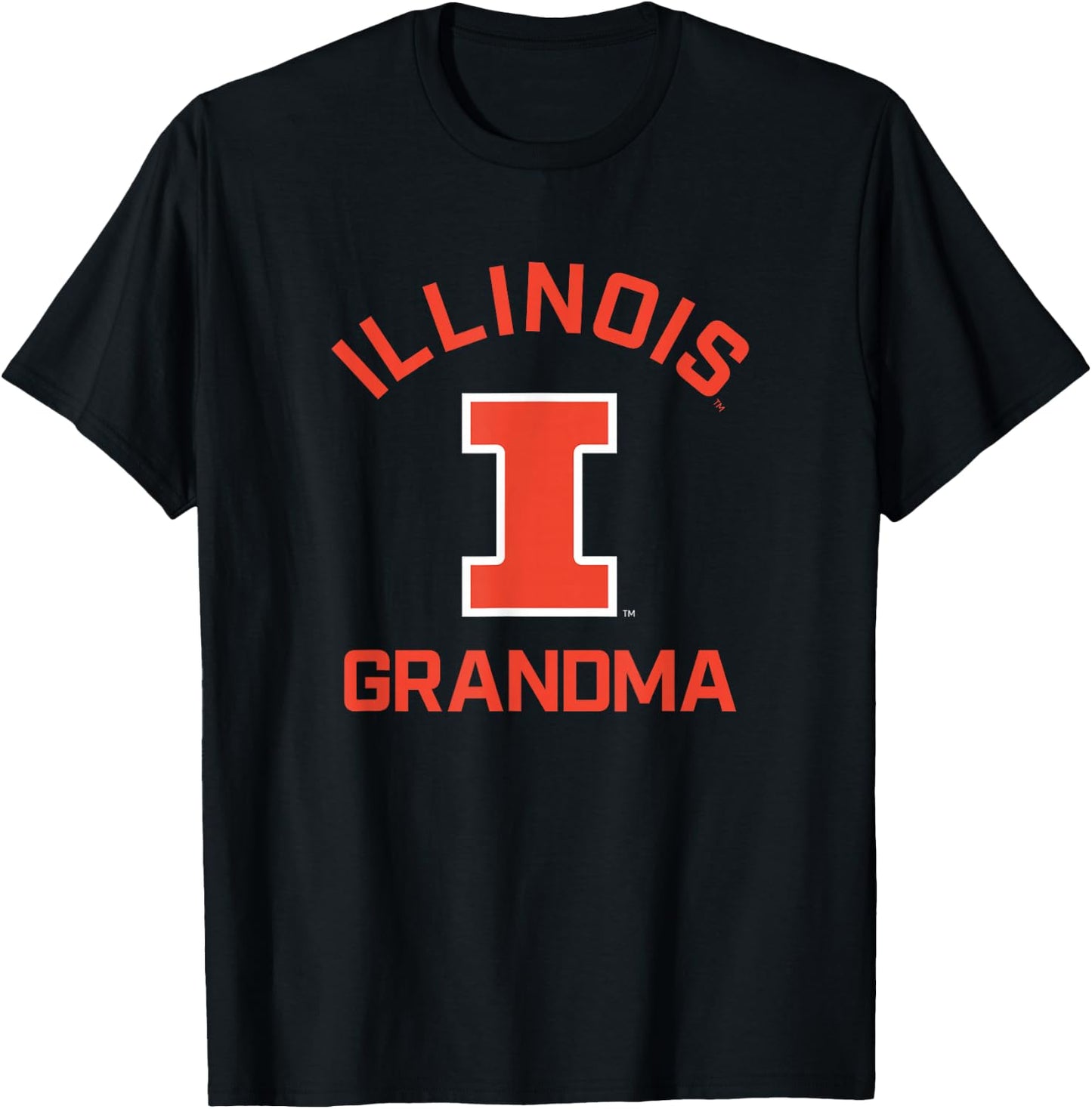 University of Illinois Fighting Illini Arched Grandma T-Shirt - T-Shirt | Black