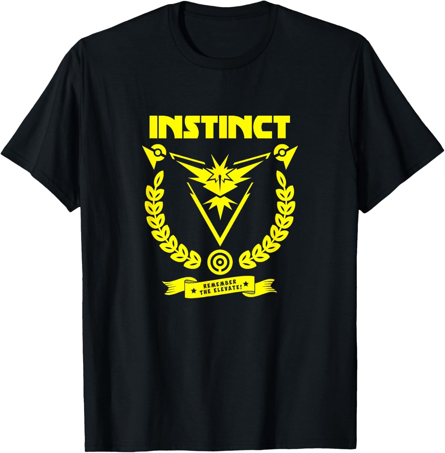 On The Level Designs Instinct Elite Elevate - Men's -Adults Black Small Classic Fit Short Sleeve Crew Collar T-Shirt - T-Shirt | Black