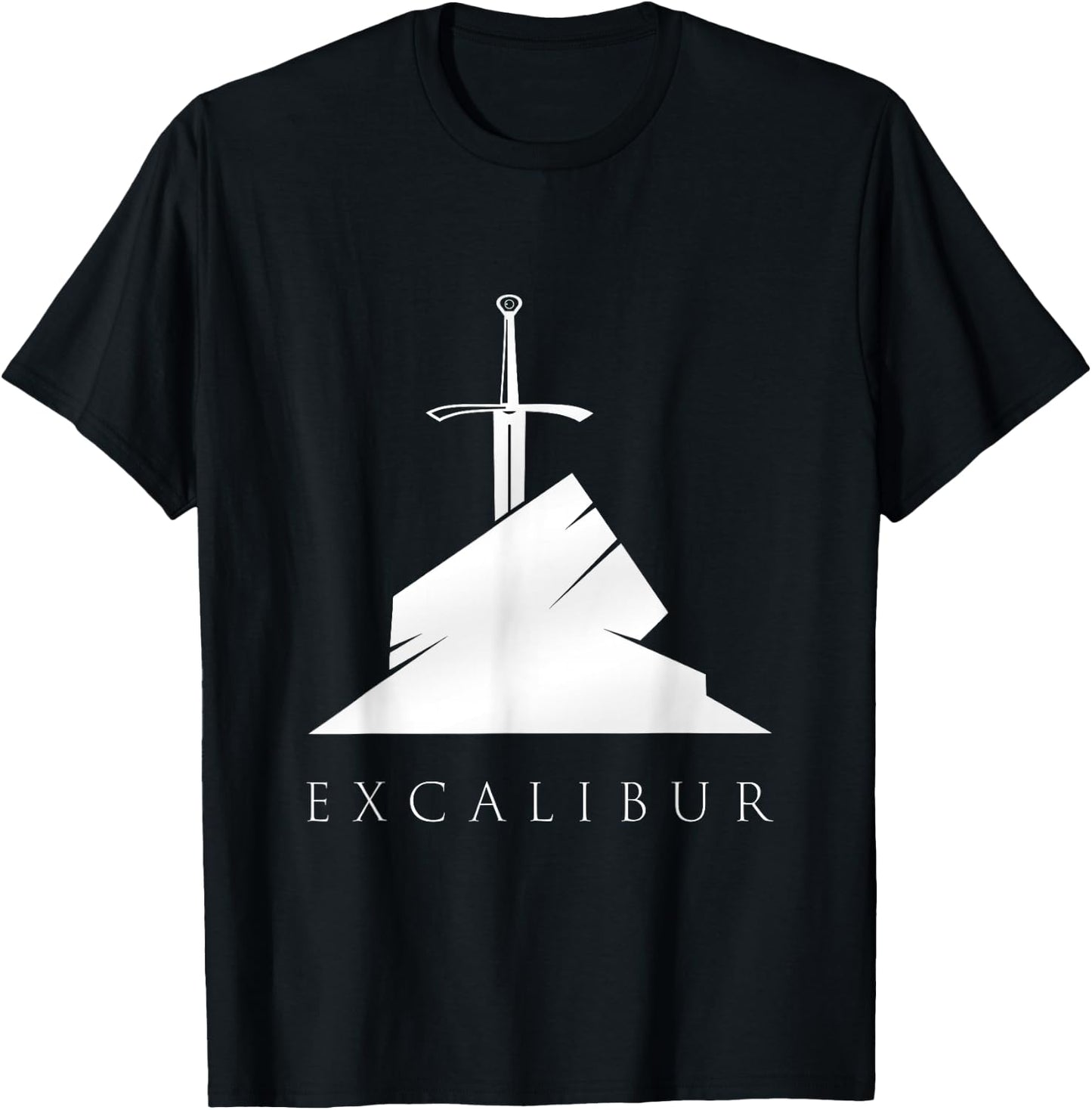 Excalibur The Legendary Sword in the Stone of King Arthur T-Shirt - T-Shirt | Black