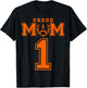 Custom Proud Football Mom Number 1 OR Personalized T-Shirt - T-Shirt | Black