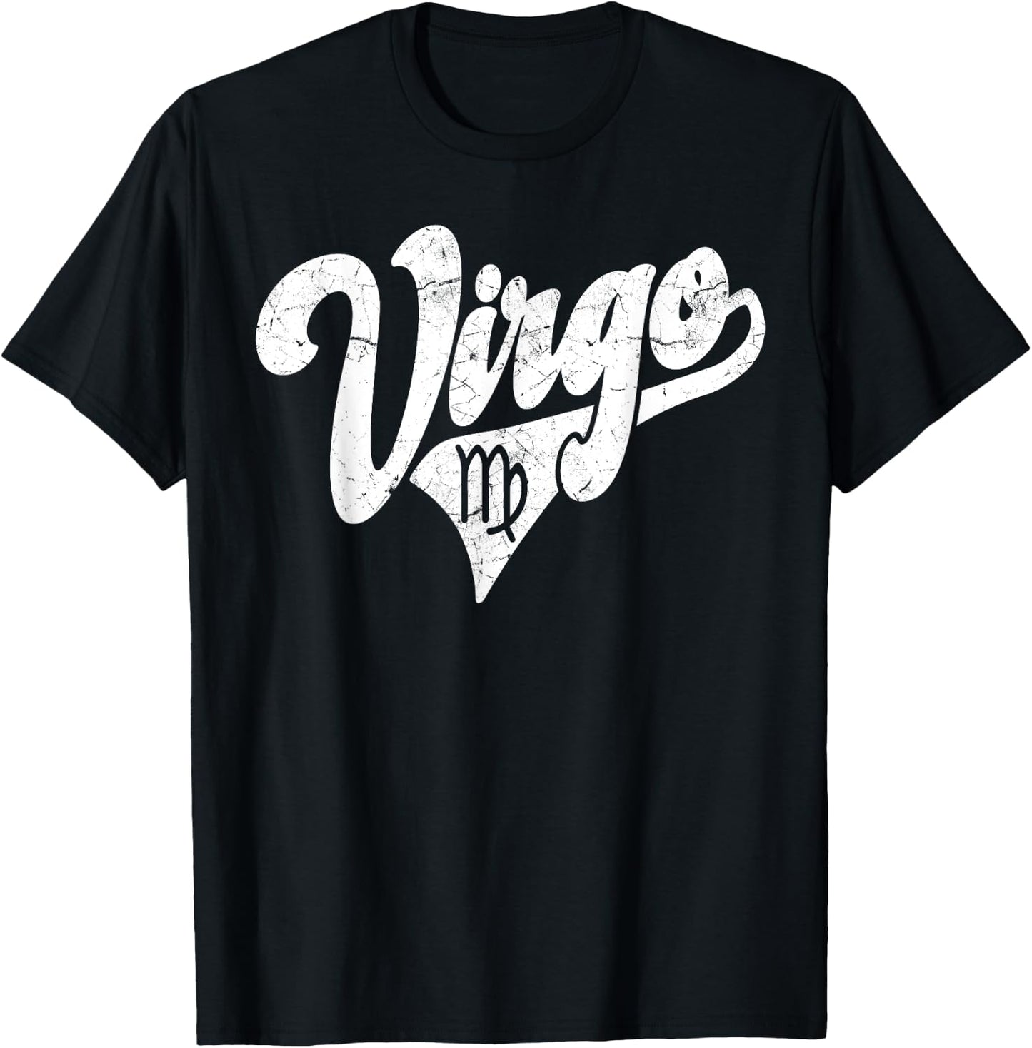 Virgo Retro Zodiac - Astrology - Horoscope, Virgo T-Shirt - T-Shirt | Black