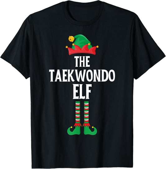Funny Taekwondo Costume Christmas Santa Xmas T-Shirt - T-Shirt | Black