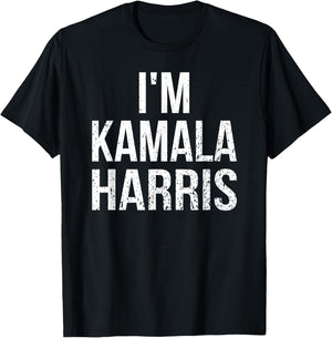 I’m Kamala Harris Halloween Costume Party Adult Kids Funny T-Shirt - T-Shirt | Black