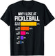 Funny Pickleball Humor : Why I Lose - Black, Classic Fit, , Short Sleeve T-Shirt - T-Shirt | Black