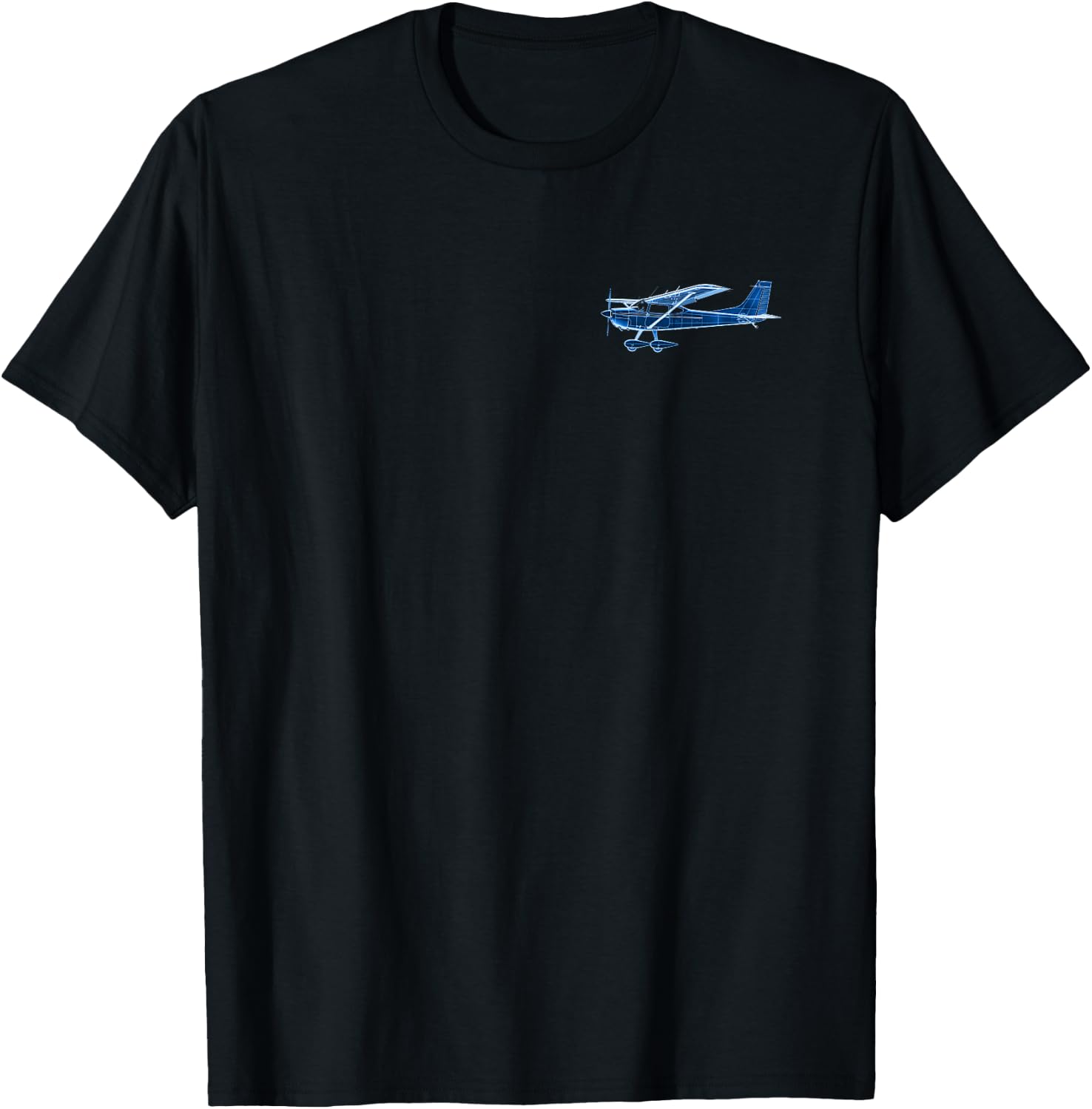 Pilot C172 Flying Airplane Mode On (2-Sided) T-Shirt - T-Shirt | Black