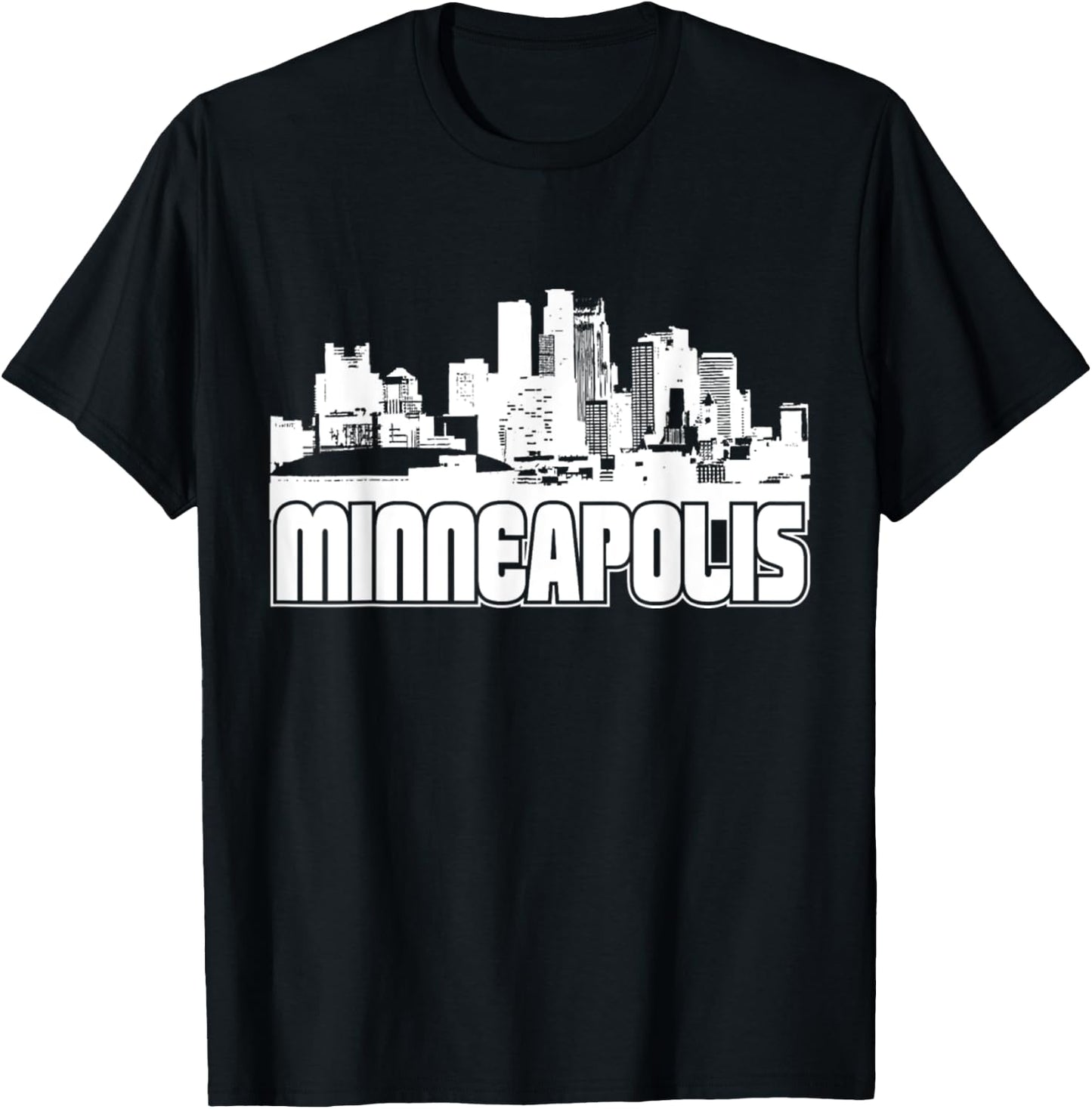 Minneapolis Minnesota Downtown Skyline T-Shirt - T-Shirt | Black