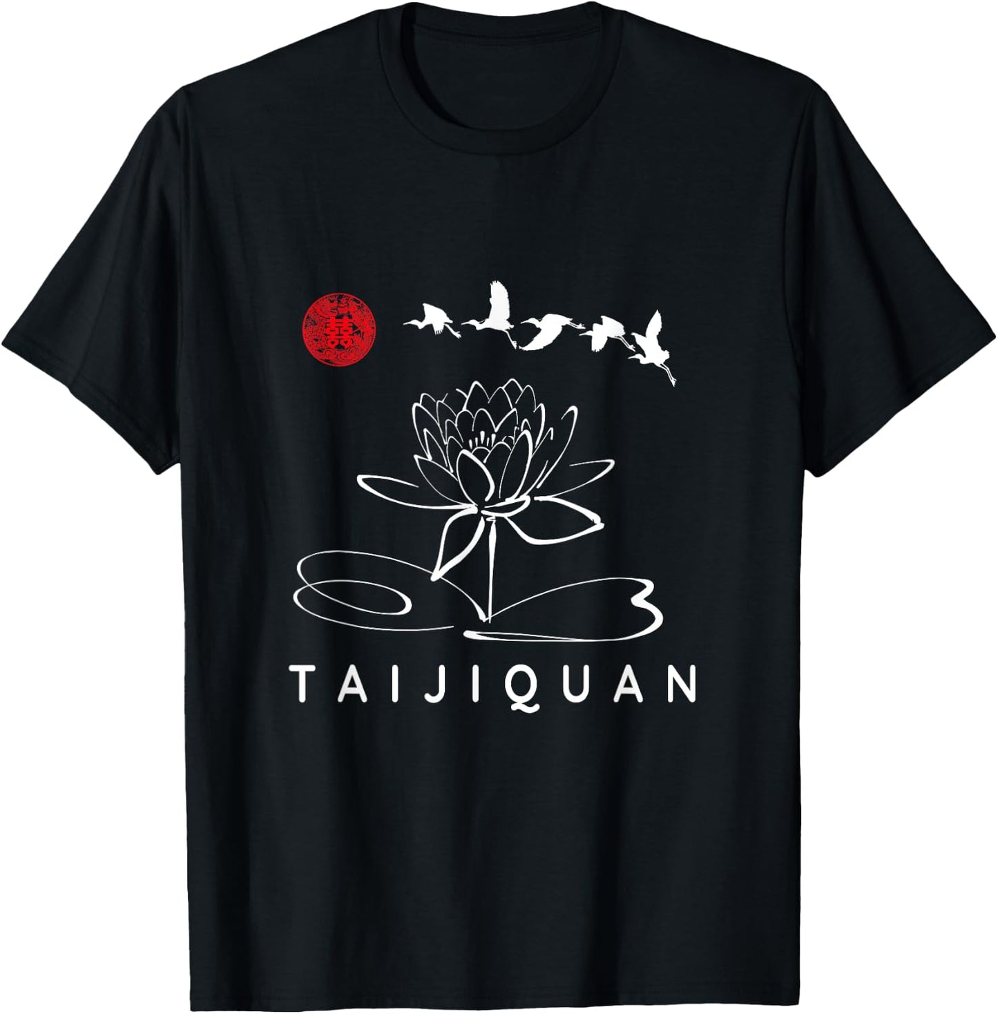 Taijiquan Instructor / Taijiquan Students / Classic Lotus T-Shirt - T-Shirt | Black