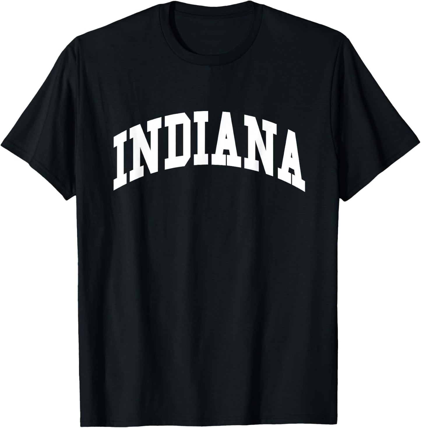 Graphic Crew Inc. INDIANA - Throwback Design - Classic , Small, Red T-Shirt - T-Shirt | Black
