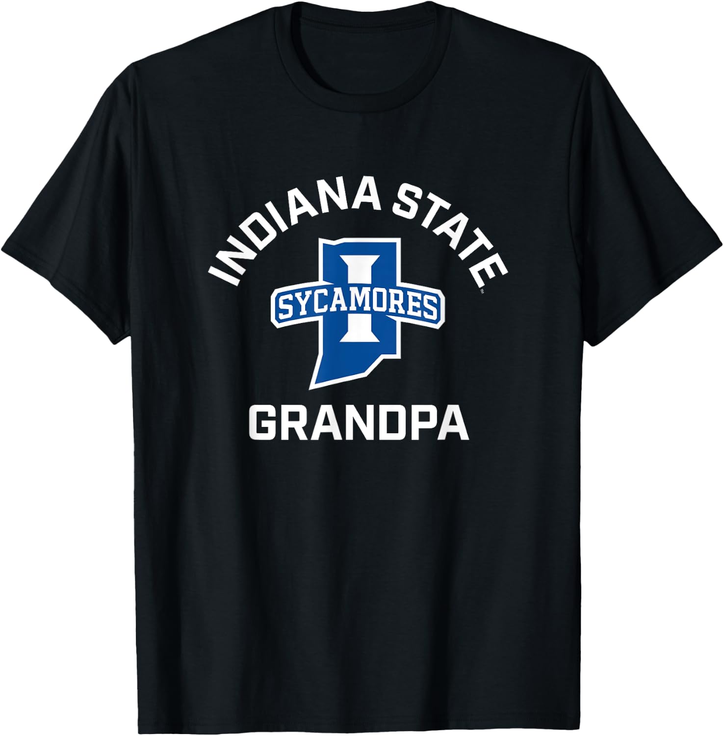 Indiana State University Sycamores Arched Grandpa T-Shirt - T-Shirt | Black