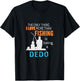 Love Fishing Dedo Macedonian Ukrainian Bulgarian Grandpa T-Shirt - T-Shirt | Black