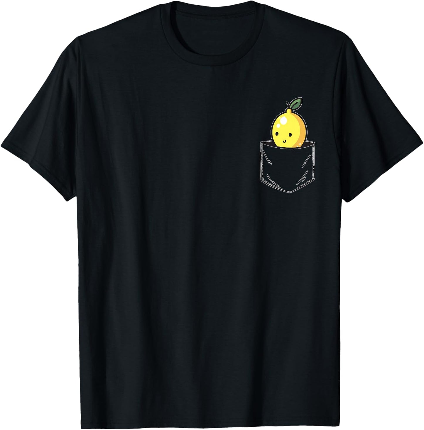 Lemon Pocket Funny Lemon in Pocket T-Shirt - T-Shirt | Black