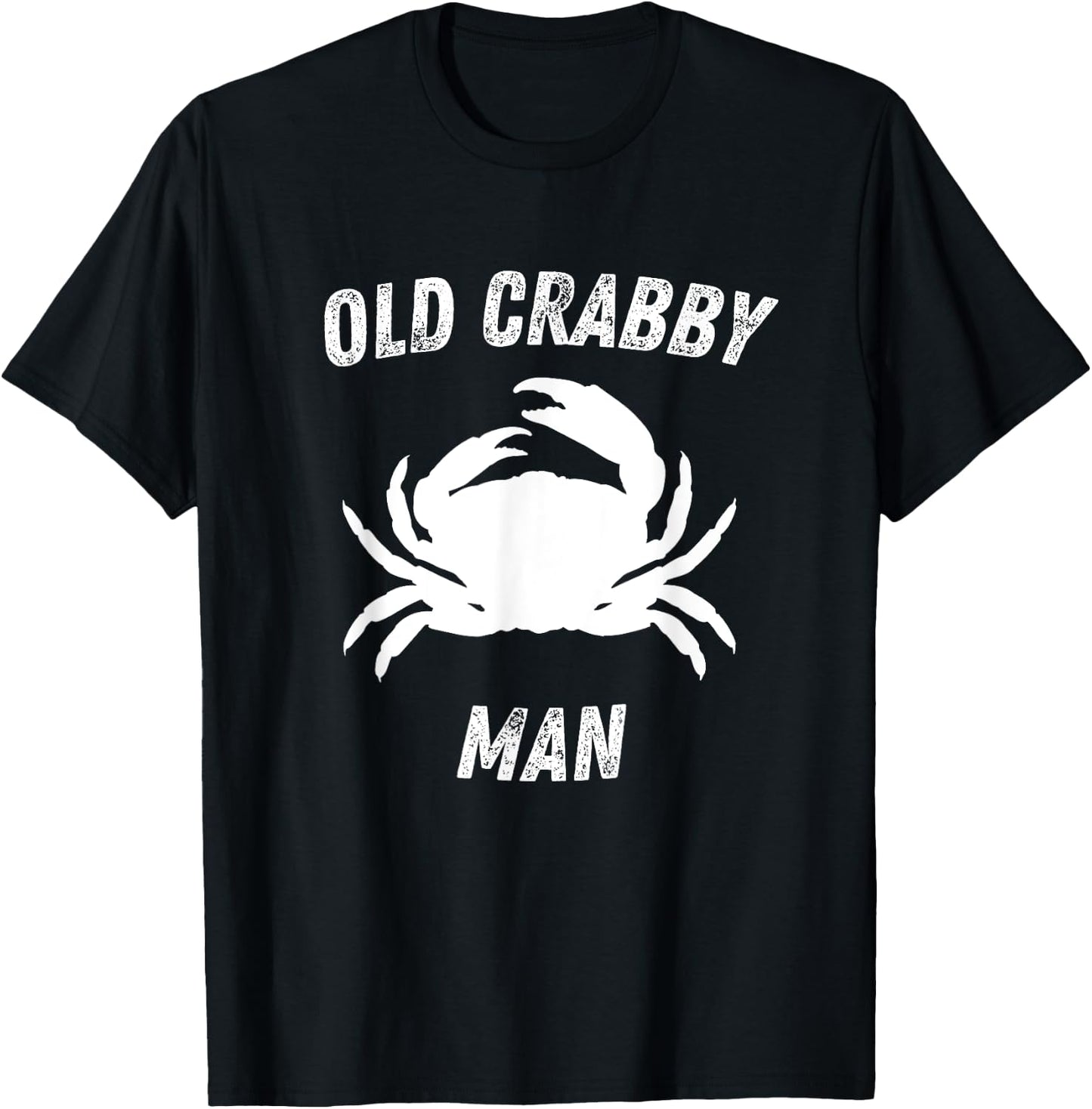 Old Crabby Man Grandpa Funny T-Shirt - T-Shirt | Black