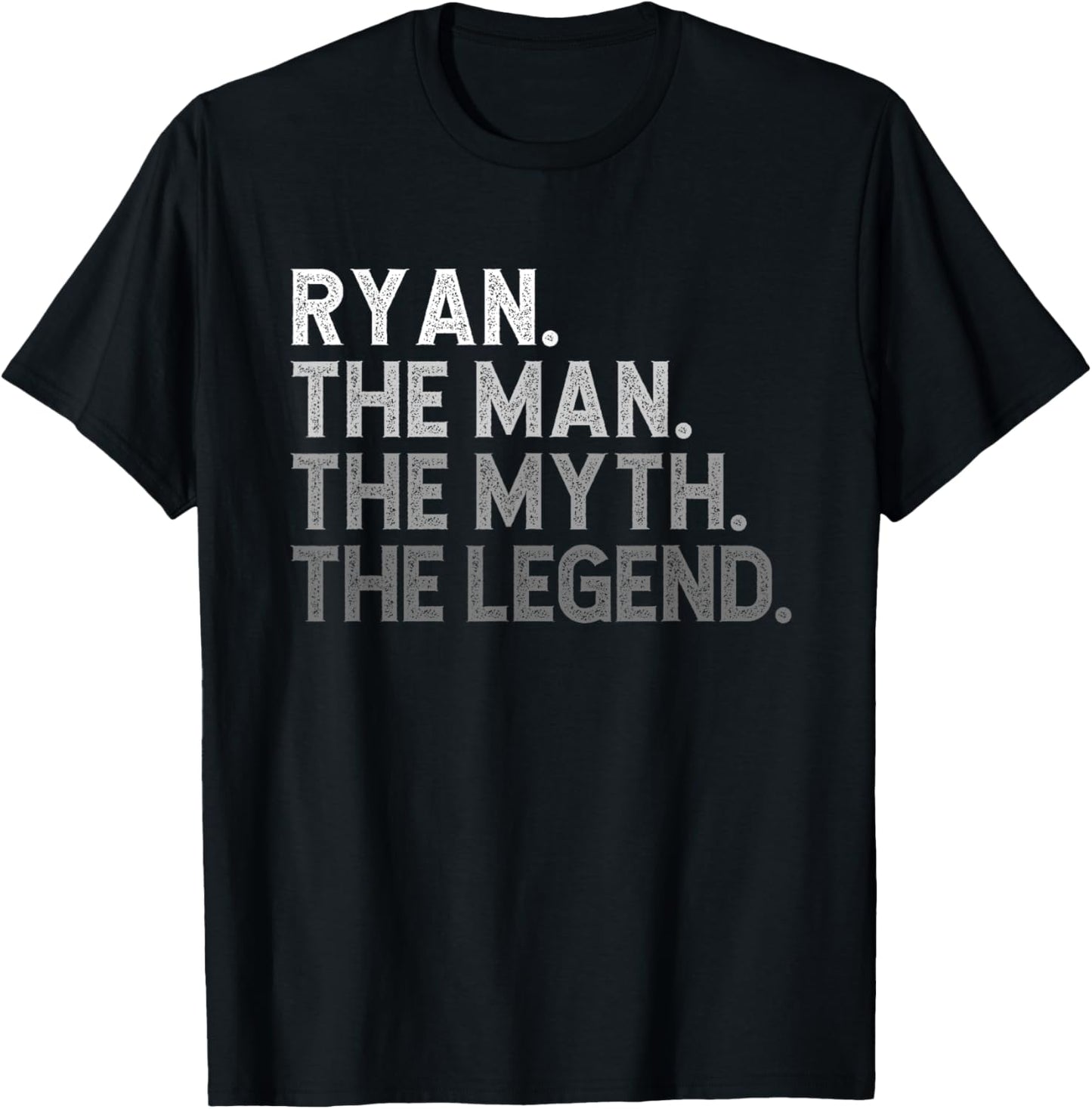 First Name Ryan The Man Myth Legend Personalized Funny T-Shirt - T-Shirt | Black