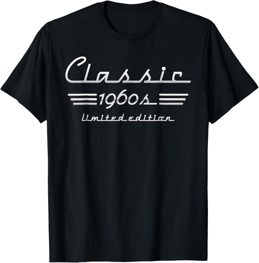 Classic 1960 Limited Edition 60s Vintage Retro Old Men Women T-Shirt - T-Shirt | Black