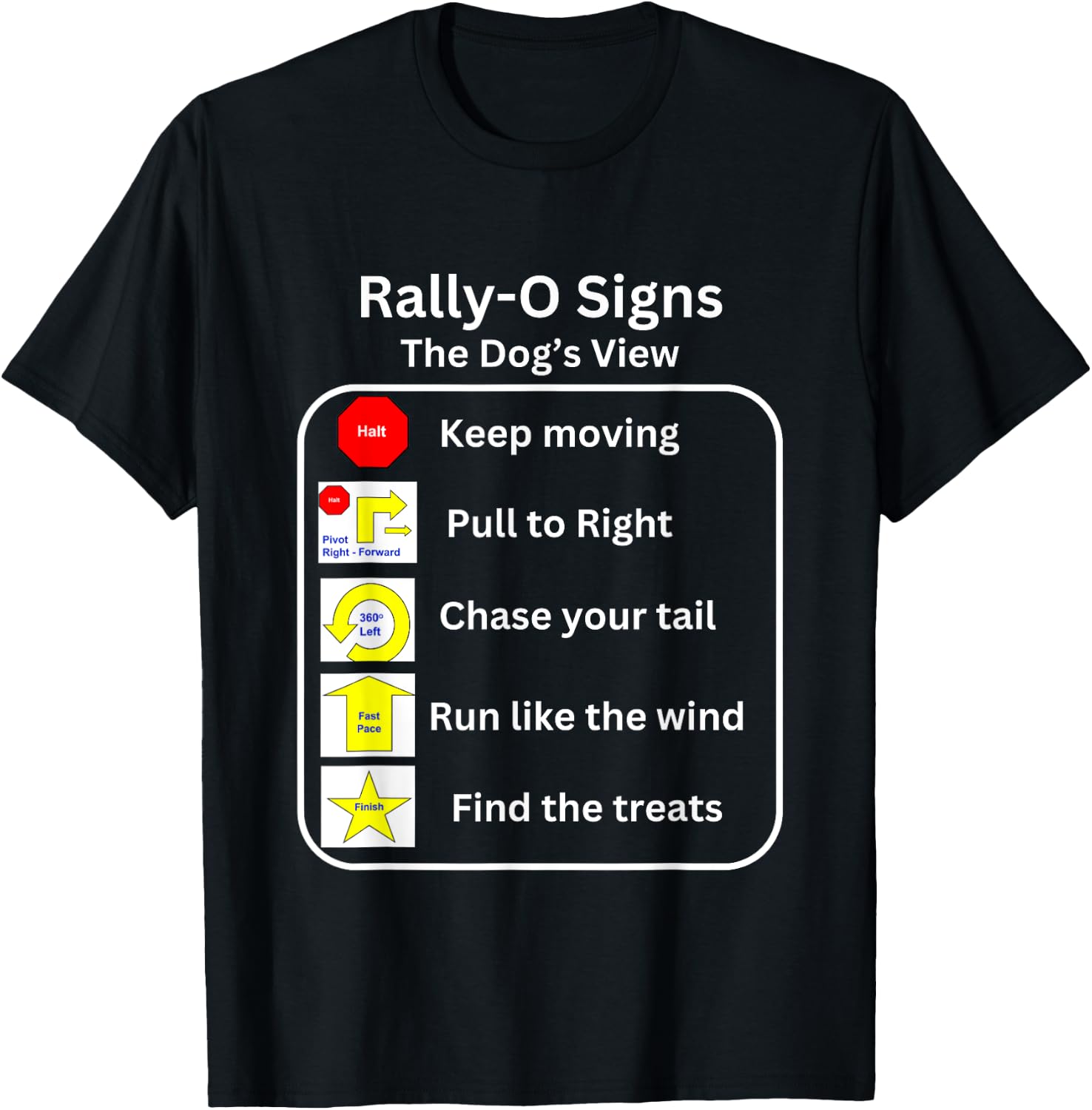 Funny Dog Rally Obedience Men Women T-Shirt - T-Shirt | Black
