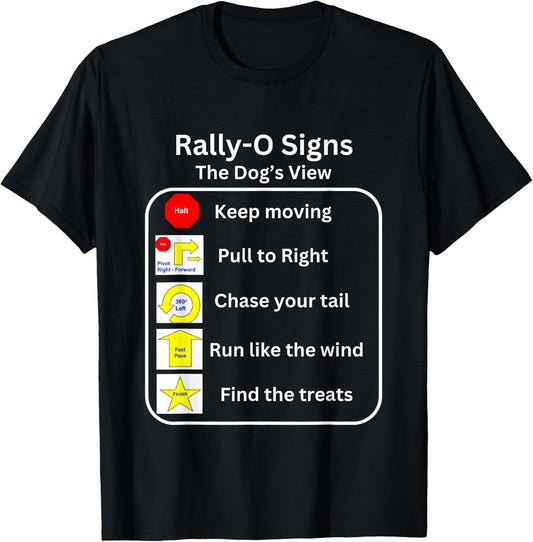 Funny Dog Rally Obedience Men Women T-Shirt - T-Shirt | Black